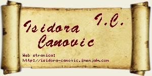 Isidora Čanović vizit kartica